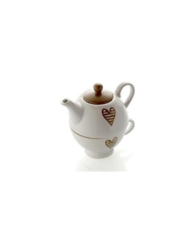 Batticuore set Tisane, tea e caffè con tazza incorportata in stile shabby chic -BRANDANI