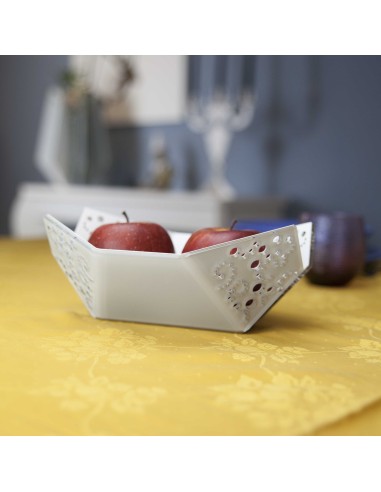 Alhena portafrutta in plexiglass traforato dalle linee moderne ed eleganti -DETTAGLI