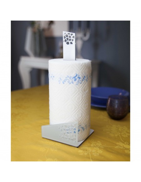 Alhena portarotolo di carta in plexiglass traforato dalle linee moderne ed eleganti -DETTAGLI