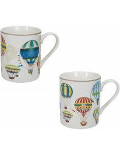 Set 2 tazze - MUG con decorazione Le mongolfiere -BRANDANI