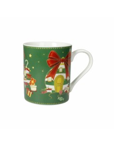 Elfomagia Set 2 tazze mug natalizie con decorazione elfo del natale in new bone china -BRANDANI 2