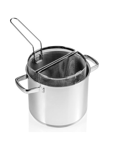 Pastaiola Pentola in acciaio inox doppio cestello -BRANDANI