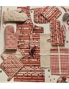 Guanto da forno natalizio rosso con decorazione di natale Lo Schiaccianoci -BRANDANI 2