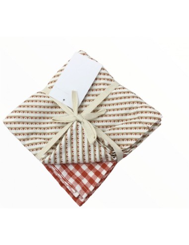 Set 2 strofinacci canovacci natalizi da cucina in cotone a due fantasie del natale Lo Schiaccianoci -BRANDANI