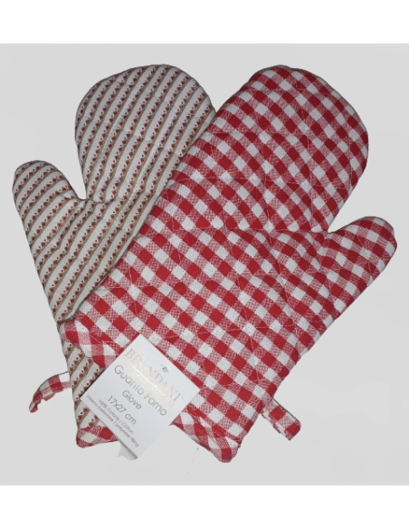 Guanto natalizio da forno double face con decorazione del natale Lo Schiaccianoci -BRANDANI