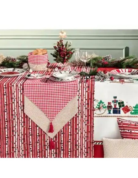Tovaglia natalizia con decorazione del natale Lo schiaccianoci per 6 persone -BRANDANI