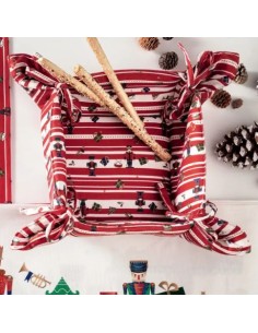 Cestino portapane natalizio con decorazione del natale Lo schiaccianoci -BRANDANI