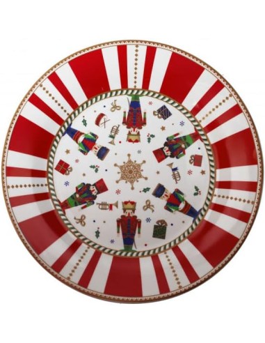 Servizio tavola natalizio 18 pezzi con decorazione del natale Lo Schiaccianoci -BRANDANI