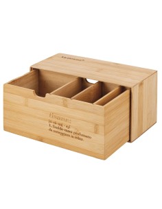 Victionary scatola in legno porta tè e tisane con 4 slot dal design raffinato organizza con stile le tue tisane e tè preferit...