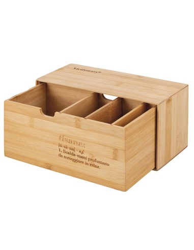 Victionary scatola in legno porta tè e tisane con 4 slot dal design raffinato organizza con stile le tue tisane e tè preferit...