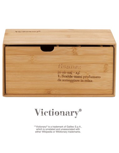 Victionary scatola in legno porta tè e tisane con 4 slot dal design raffinato organizza con stile le tue tisane e tè preferit...
