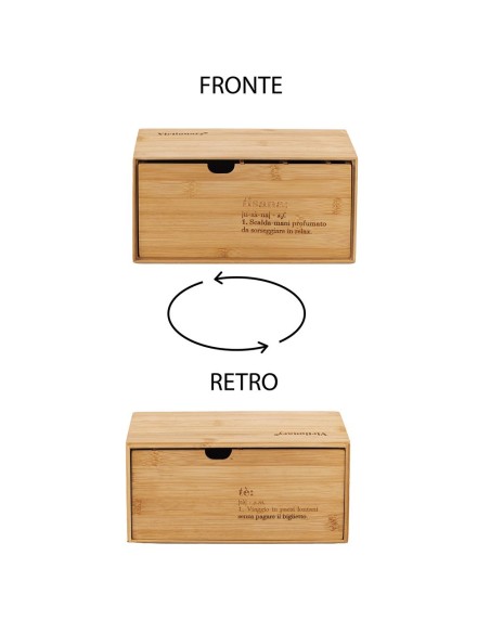 Victionary scatola in legno porta tè e tisane con 4 slot dal design raffinato organizza con stile le tue tisane e tè preferit...