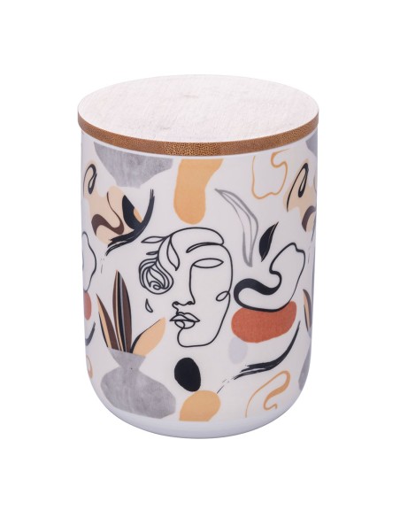 Face to Grey set 2 baratoli moderni arte astratta con tappo in legno -VILLA D' ESTE