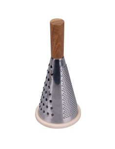 Grattugia moderna multifuzione 3 lame inox e manico in legno -VILLA D' ESTE