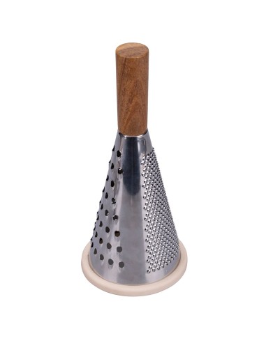 Grattugia moderna multifuzione 3 lame inox e manico in legno -VILLA D' ESTE