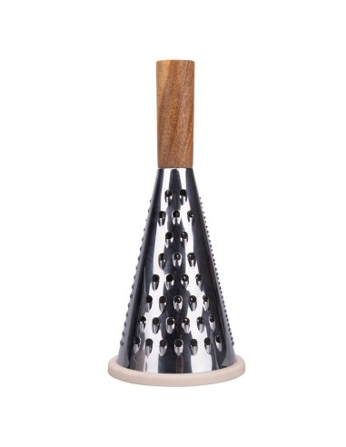 Grattugia moderna multifuzione 3 lame inox e manico in legno -VILLA D' ESTE