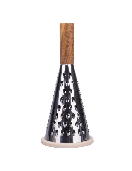 Grattugia moderna multifuzione 3 lame inox e manico in legno -VILLA D' ESTE