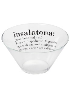 Victionary insalatiera in vetro trasparente moderna con scritta insalatona esalta la presentazione delle tue creazioni culina...