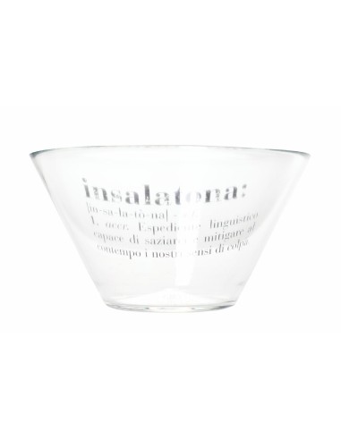 Victionary insalatiera in vetro trasparente moderna con scritta insalatona esalta la presentazione delle tue creazioni culina...