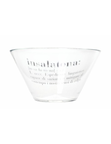 Victionary insalatiera in vetro trasparente moderna con scritta insalatona esalta la presentazione delle tue creazioni culina...