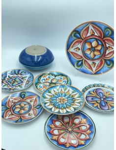Maioliche servizio piatti 18 pezzi elegante decorazione maioliche per una tavola raffinata e accogliente -VILLA D' ESTE 2