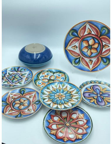 Maioliche servizio piatti 18 pezzi elegante decorazione maioliche per una tavola raffinata e accogliente -VILLA D' ESTE