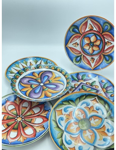 Maioliche servizio piatti 18 pezzi elegante decorazione maioliche per una tavola raffinata e accogliente -VILLA D' ESTE