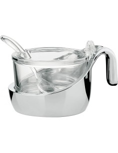 Look versatile e moderno contenitore multiuso con cucchiaino ideale come formaggiera zuccheriera o marmellatiera -GUZZINI