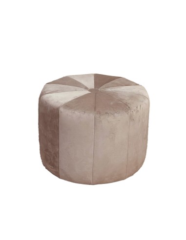 Pouf tondo in velluto marrone un elemento lussuoso ed elegante per la tua camera da letto o salone -FADE