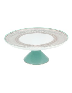 Venezia raffinato alzata per dolci o portate in porcellana in stile contemporaneo con decoro platino -VISTA ALEGRE