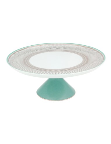 Venezia raffinato alzata per dolci o portate in porcellana in stile contemporaneo con decoro platino -VISTA ALEGRE