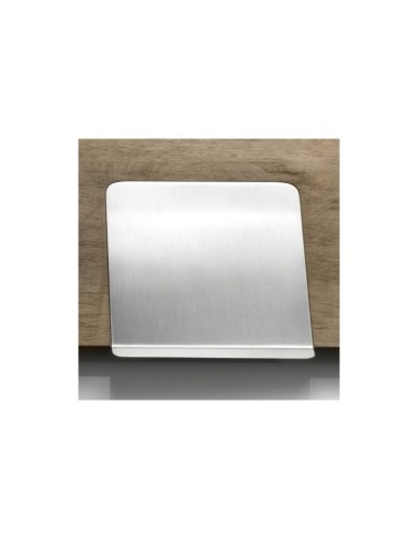 Workstation tagliere di design moderno e multifunzione con alloggio ipad realizzato in legno di noce canaletto ed acciaio ino...