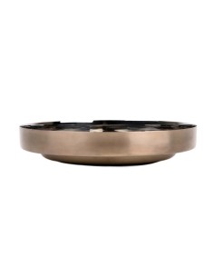 Foodwear rivoluzionaria padella e piatto di alto design moderno in acciaio trilaminato bronzo con manico pinza in legno noce ... 2