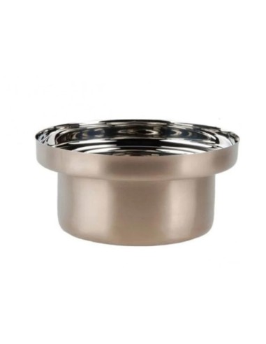 Foodwear sofisticata e moderna casseruola in acciaio bronzo dal design moderno completa di coperchio in vetro KnIndustrie -KN...