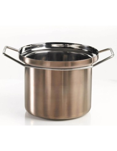 Foodwear sofisticata e moderna pentola in acciaio bronzo dal design moderno completa di coperchio in vetro KnIndustrie -KNIND...