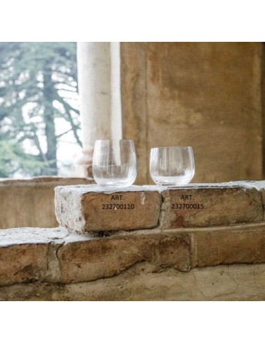 Reggia set 6 bicchieri moderni e minimal da vino o acqua in vetro cristallo -KNINDUSTRIE