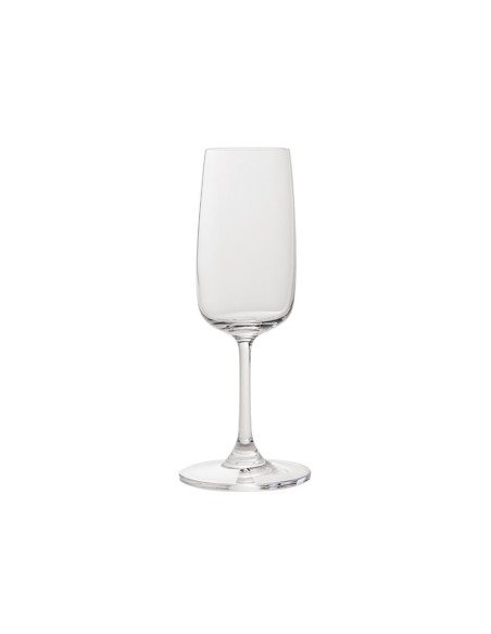 Reggia set 6 flute champagne moderni e minimal in vetro cristallo -KNINDUSTRIE