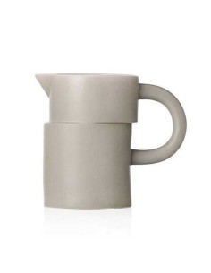 Chiaroscuro brocca moderna in ceramica grigio dal design irregolare ed eclettico -L'ABITARE