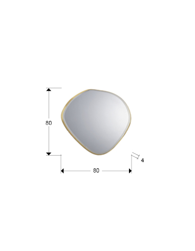 MIMO - SPECCHIO 80X80 ORO -SCHULLER