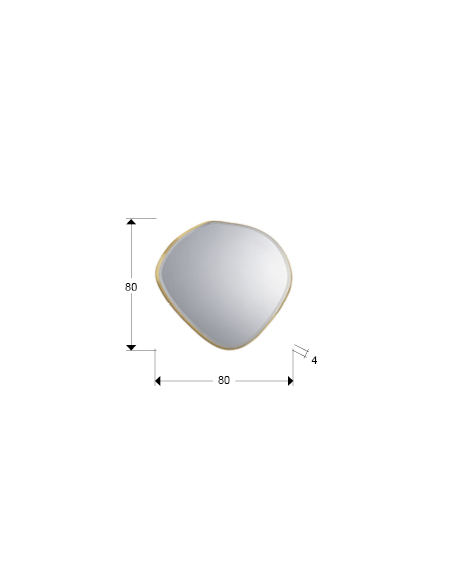 MIMO - SPECCHIO 80X80 ORO -SCHULLER