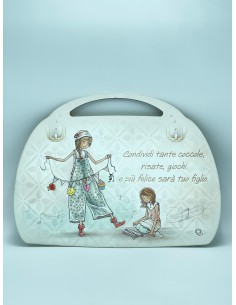 Tovaglietta Rigida Prima Colazione: Grafica Mamma e Figlia - Condividi Coccole e Felicità -QUADRI & QUADRI