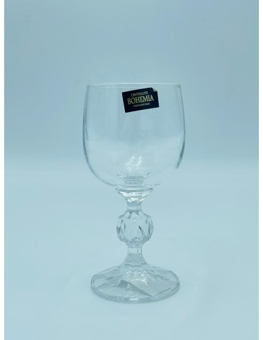 Klaudie Set 6 calice vino 150 ml in cristallo di bohemia trasparente -KVETNA