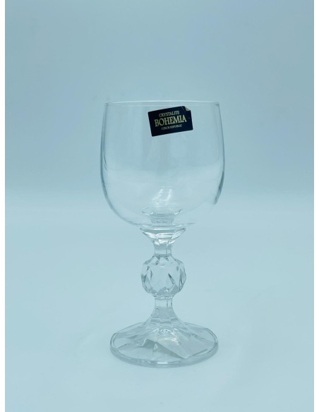 Klaudie Set 6 calice vino 150 ml in cristallo di bohemia trasparente -KVETNA