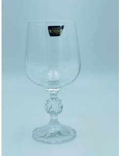 Klaudie Set 6 calice vino 230 ml in cristallo di bohemia trasparente -KVETNA