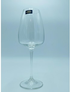 Alizee Set 6 calice vino 440 ml in cristallo di bohemia trasparente -KVETNA