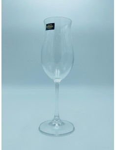 Ellen Set 6 calice vino 360 ml in cristallo di bohemia trasparente -KVETNA