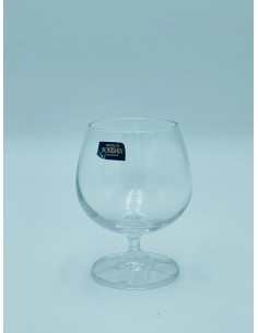 Laura set 6 calici da cognac 250 ml in cristallo di bohemia trasparente -KVETNA