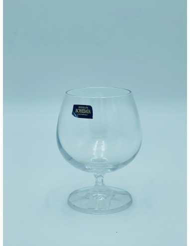 Laura set 6 calici da cognac 250 ml in cristallo di bohemia trasparente -KVETNA