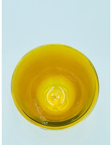 Cherry Set 2 bicchieri acqua in vetro fusione di murano lavorato a mano con ambra giallo -PAGNOSSIN
