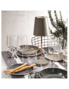 Essential Servizio Piatti 18 Pezzi in porcellana colore sabbia -BRANDANI 2
